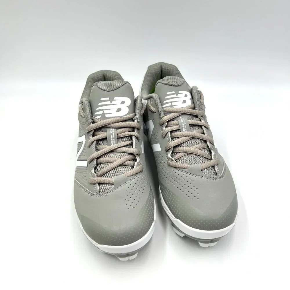 NEW BALANCE Womens Size 5 4040V1‎ Gray White Low Cut Softball Cleats Shoes
